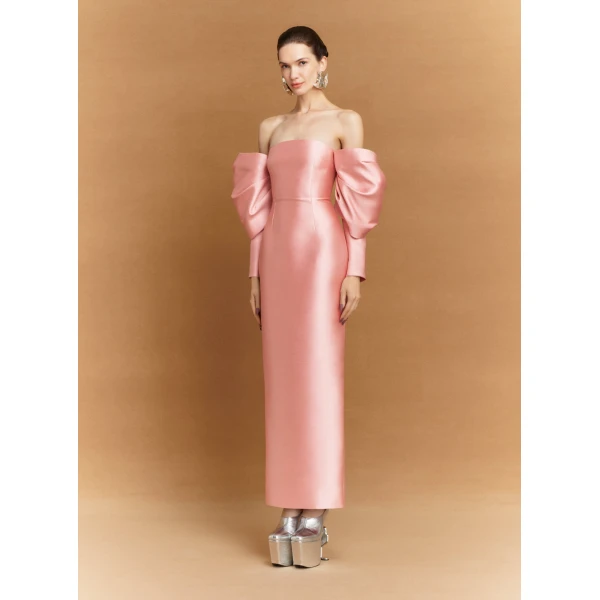 Solace London Pink The Laylah Maxi Dress in Putty Pink