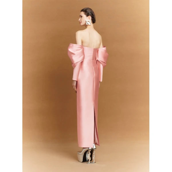 Solace London Pink The Laylah Maxi Dress in Putty Pink