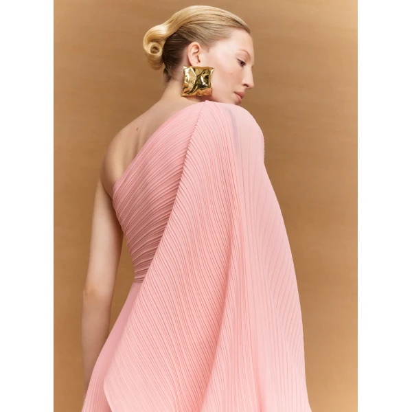 Solace London Pink The Maci Maxi Dress in Putty Pink