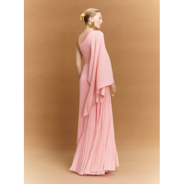 Solace London Pink The Maci Maxi Dress in Putty Pink