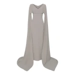 Solace London Gray The Morgan Maxi Dress in Pewter
