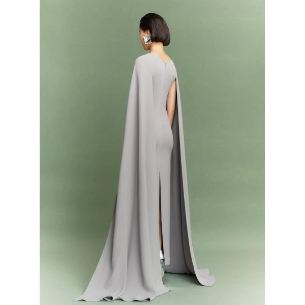 Solace London Gray The Morgan Maxi Dress in Pewter