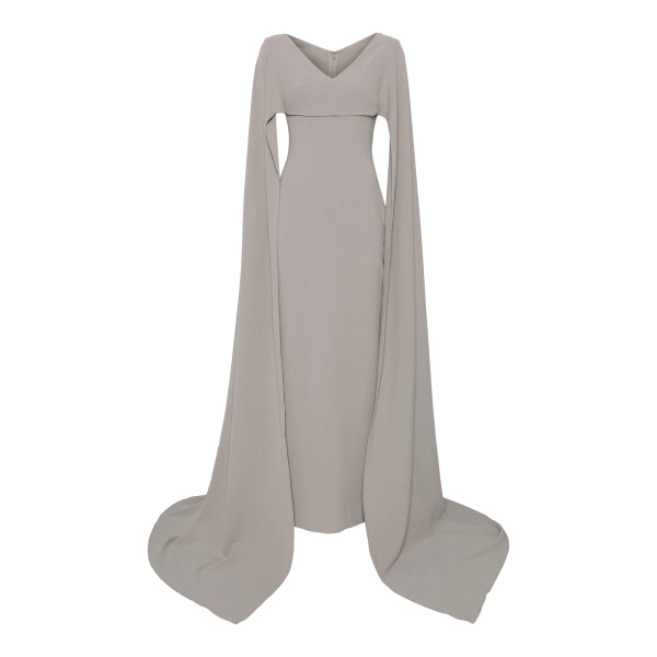 Solace London Gray The Morgan Maxi Dress in Pewter