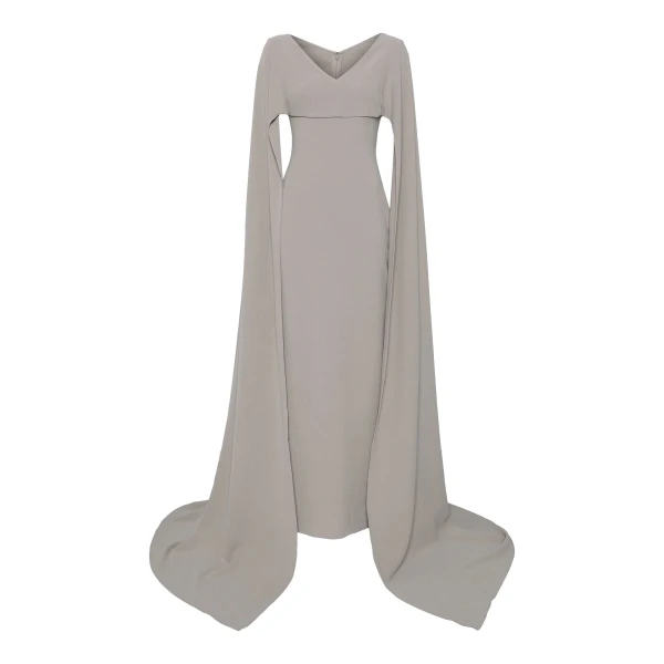 Solace London Gray The Morgan Maxi Dress in Pewter