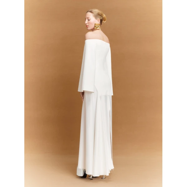 Solace London Ivory The Rina Maxi Dress in Cream