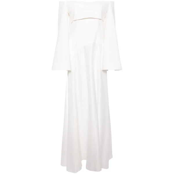 Solace London Ivory The Rina Maxi Dress in Cream