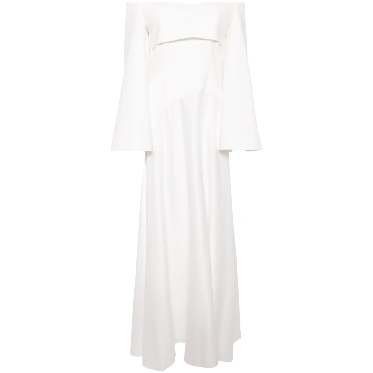 Solace London Ivory The Rina Maxi Dress in Cream