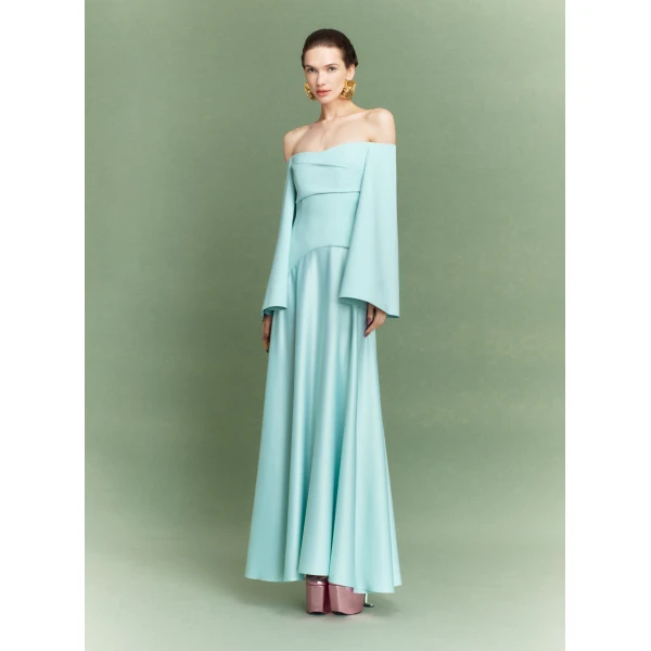 Solace London Blue The Rina Maxi Dress in Opal