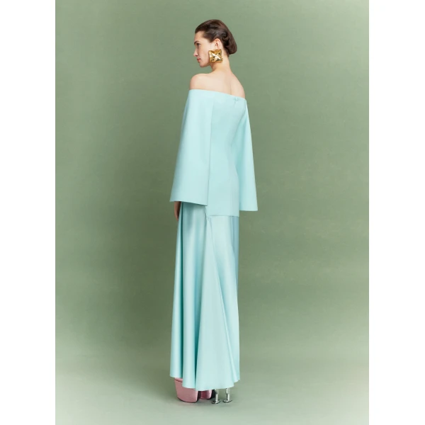 Solace London Blue The Rina Maxi Dress in Opal