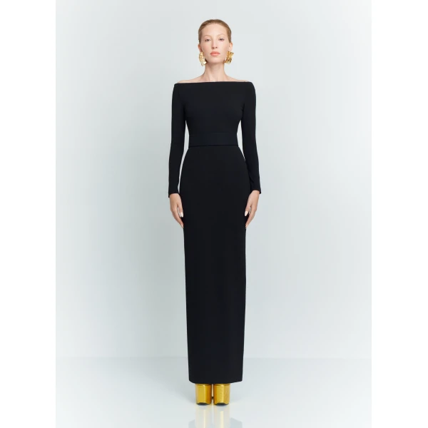 Solace London Black The Sabina Maxi Dress in Black