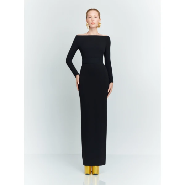 Solace London Black The Sabina Maxi Dress in Black