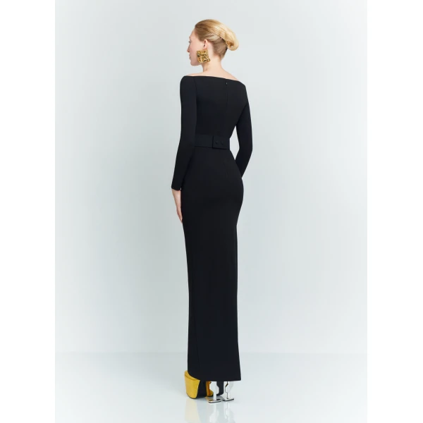 Solace London Black The Sabina Maxi Dress in Black