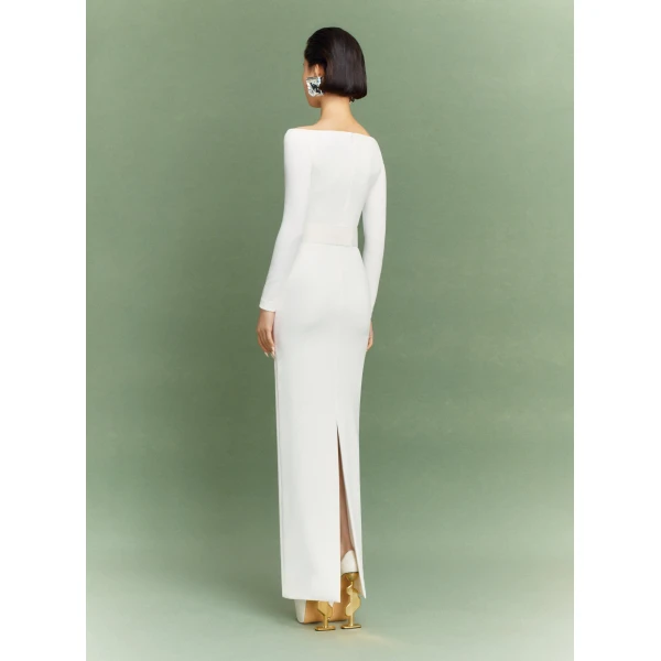 Solace London Ivory The Sabina Maxi Dress in Cream