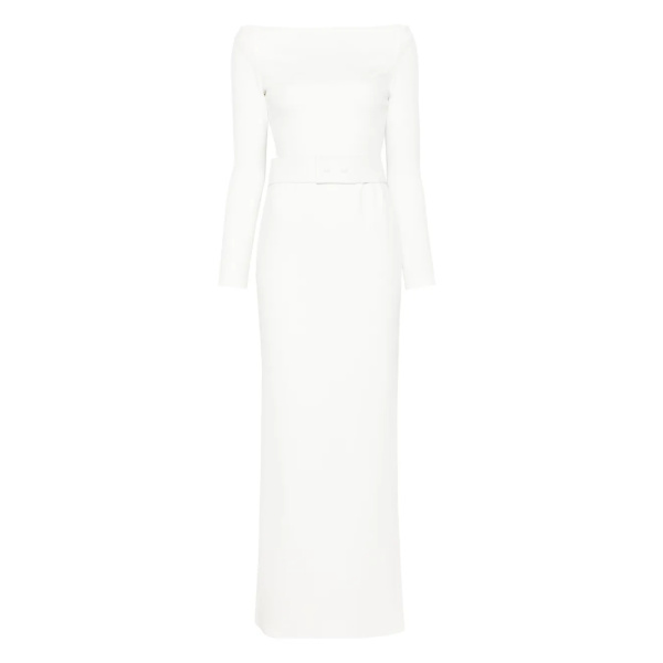 Solace London Ivory The Sabina Maxi Dress in Cream
