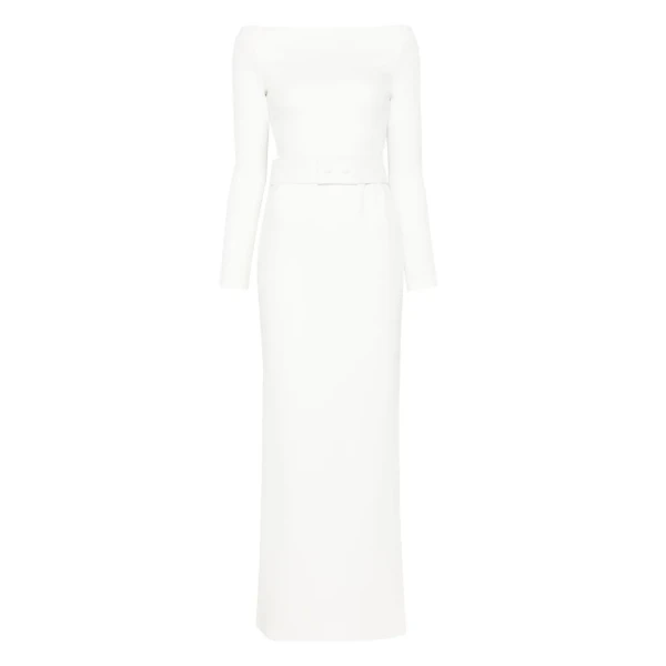 Solace London Ivory The Sabina Maxi Dress in Cream