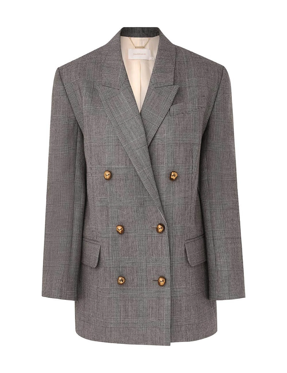 Zimmermann Crush Check Oversized Jacket Zimmermann dress