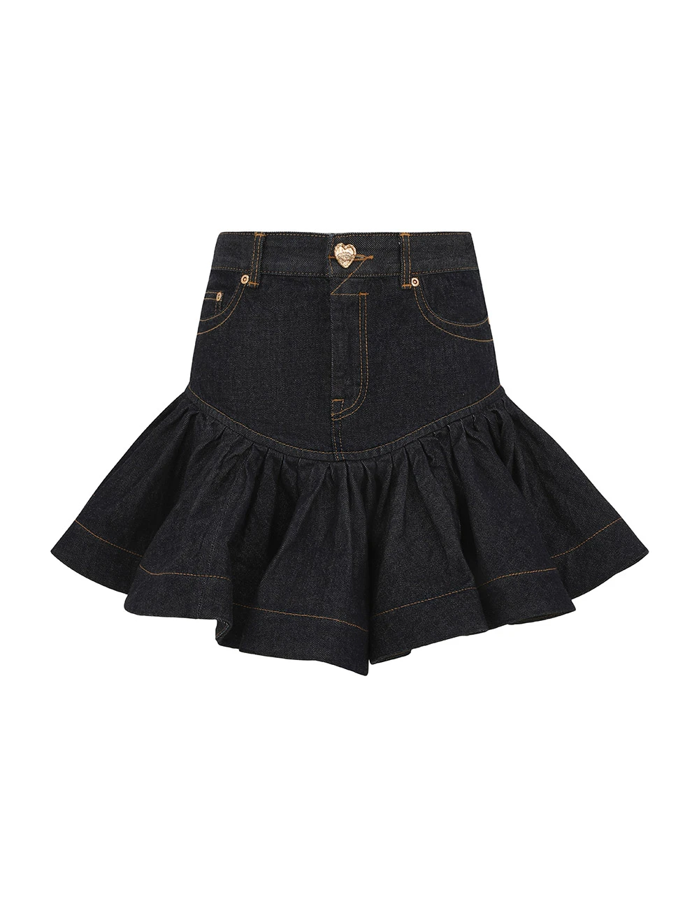 Zimmermann Crush Denim Frill Mini Skirt Zimmermann dress