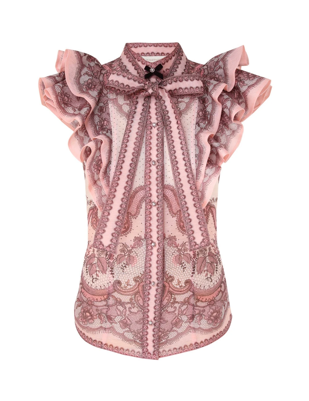 Zimmermann Crush Frilled Fitted Blouse Zimmermann dress