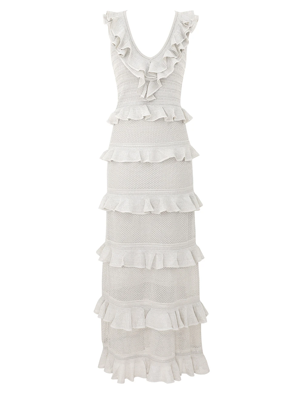 Zimmermann Crush Frilled V-Neck Midi Zimmermann dress