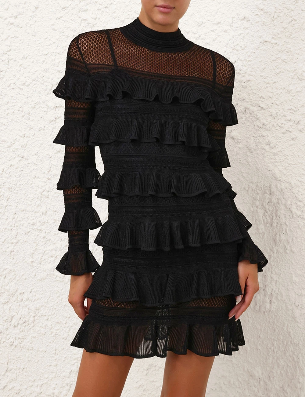 Zimmermann-Crush-High-Neck-Frilled-Mini-1 Zimmermann dresses