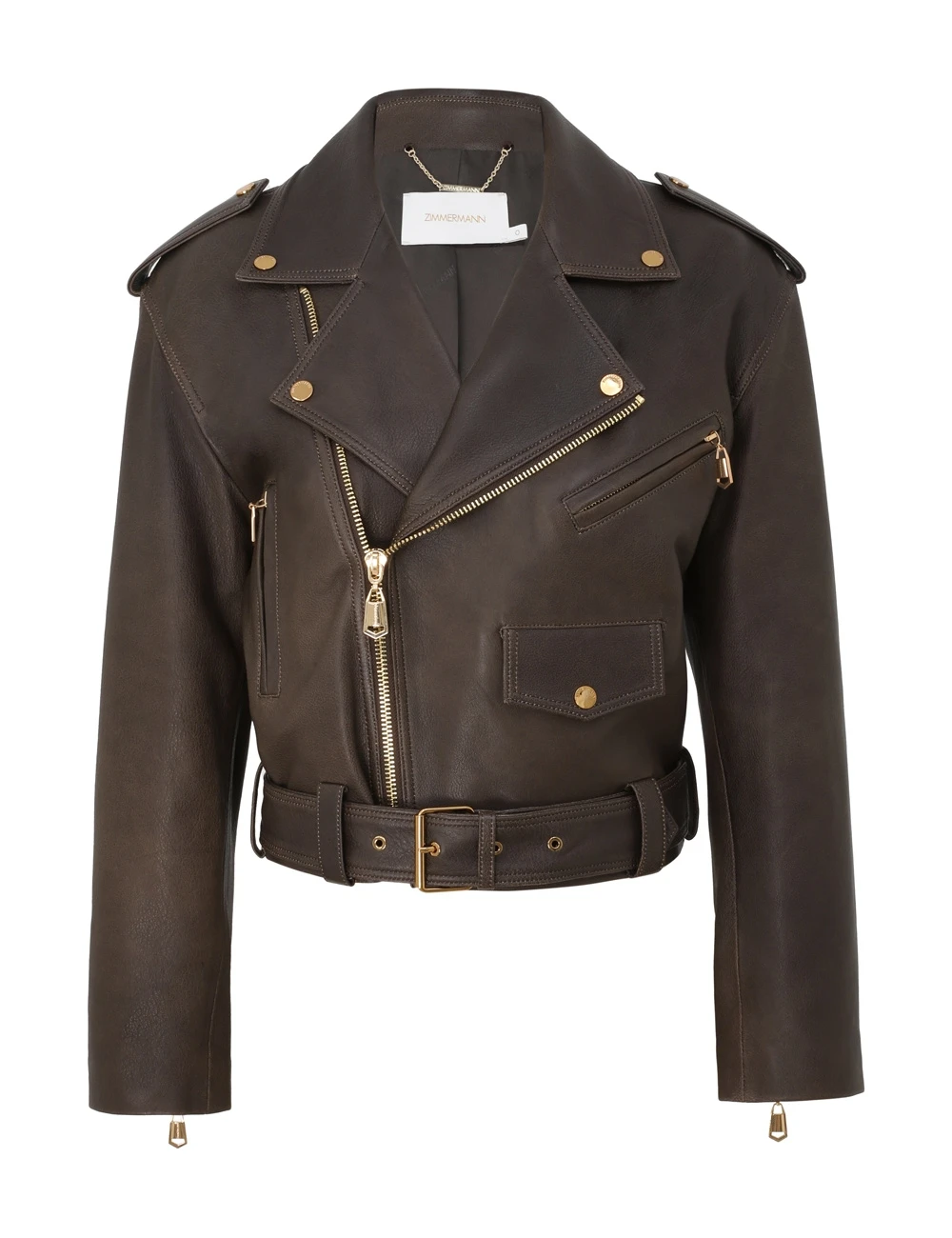 Zimmermann Crush Leather Biker Jacket Zimmermann dress