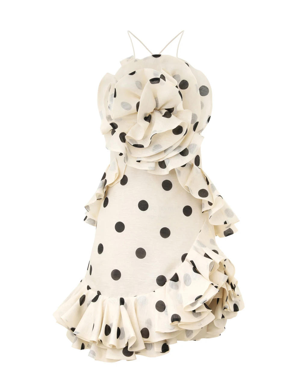 Zimmermann Crush Ruffle Halter Mini Dress Zimmermann dress