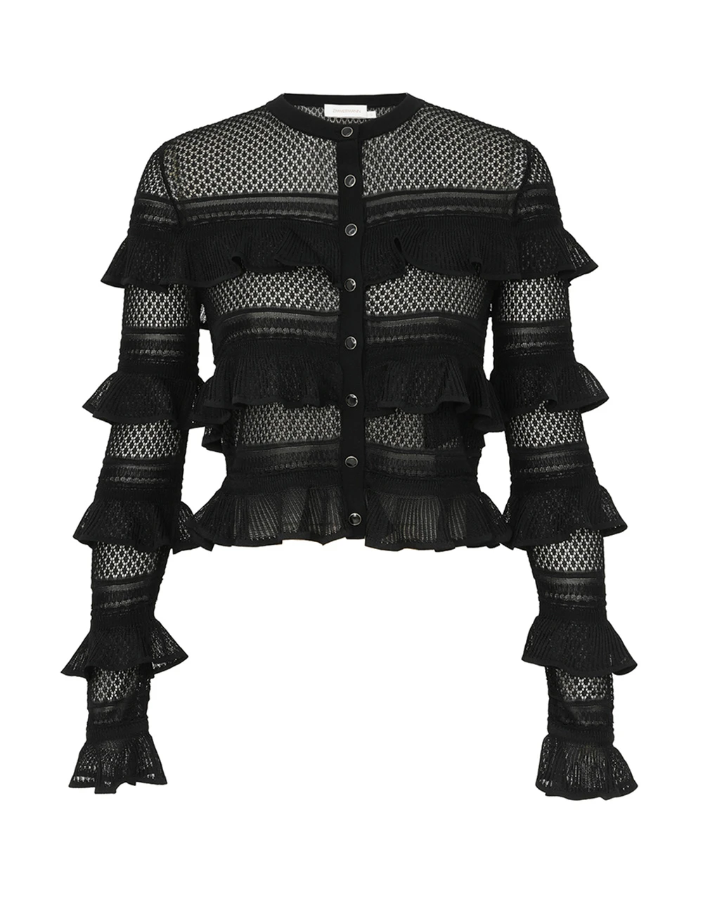Zimmermann Illuminate Lace Frill Cardigan Zimmermann dress
