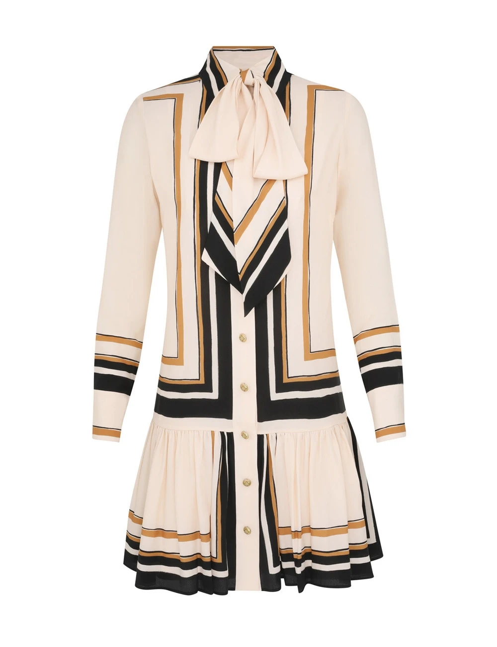 Zimmermann Tie Neck Mini Dress Zimmermann dress