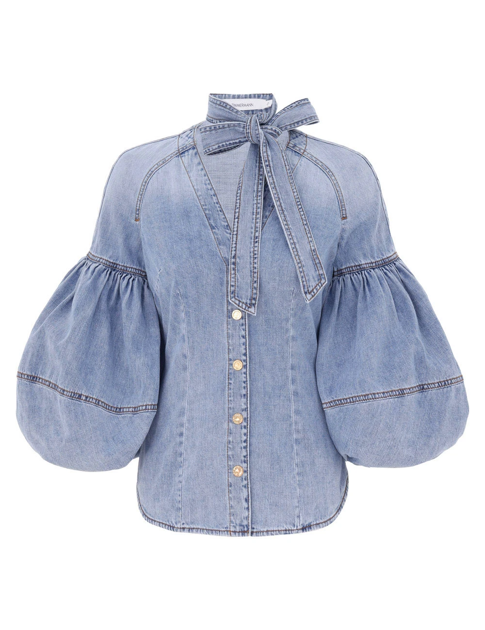 Zimmermann Tied Denim Blouse Zimmermann dress