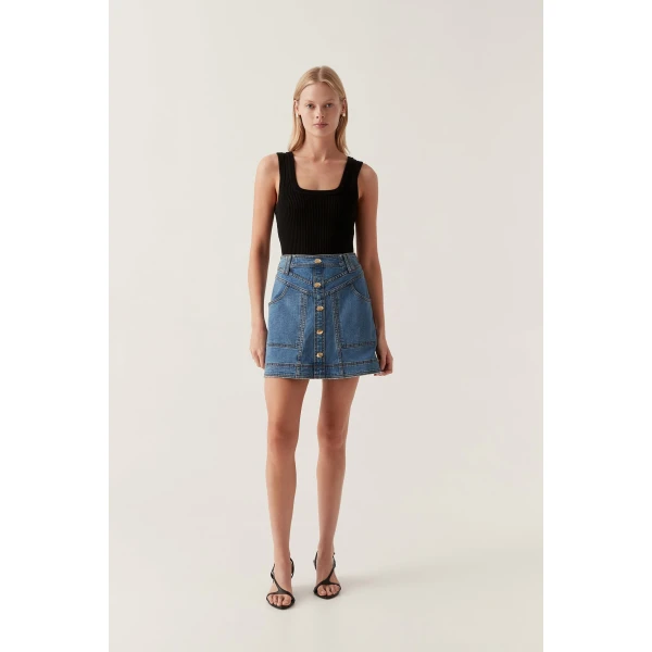 Belmond Denim Mini Skirt