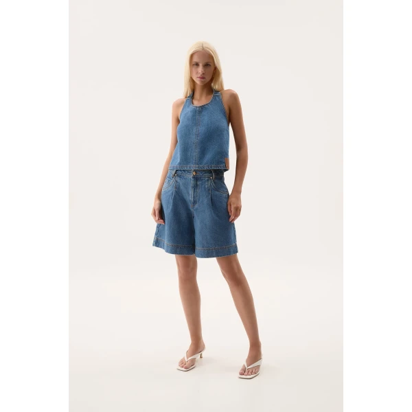 Flynn Longline Denim Short