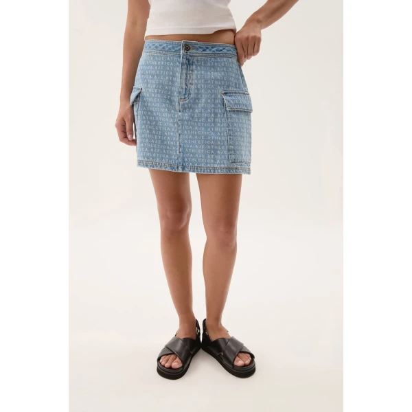 Logo Denim Mini Skirt 650