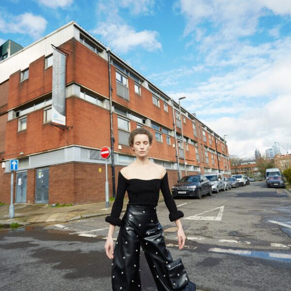 Awake Mode Faux Leather Stud Trouser With Snap-On Pockets Black, view 9