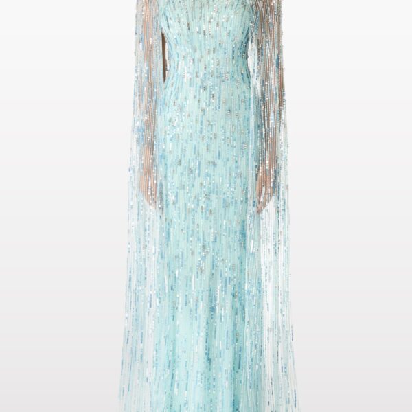 Jenny Packham Cleo Crush Blue Gown, view 2