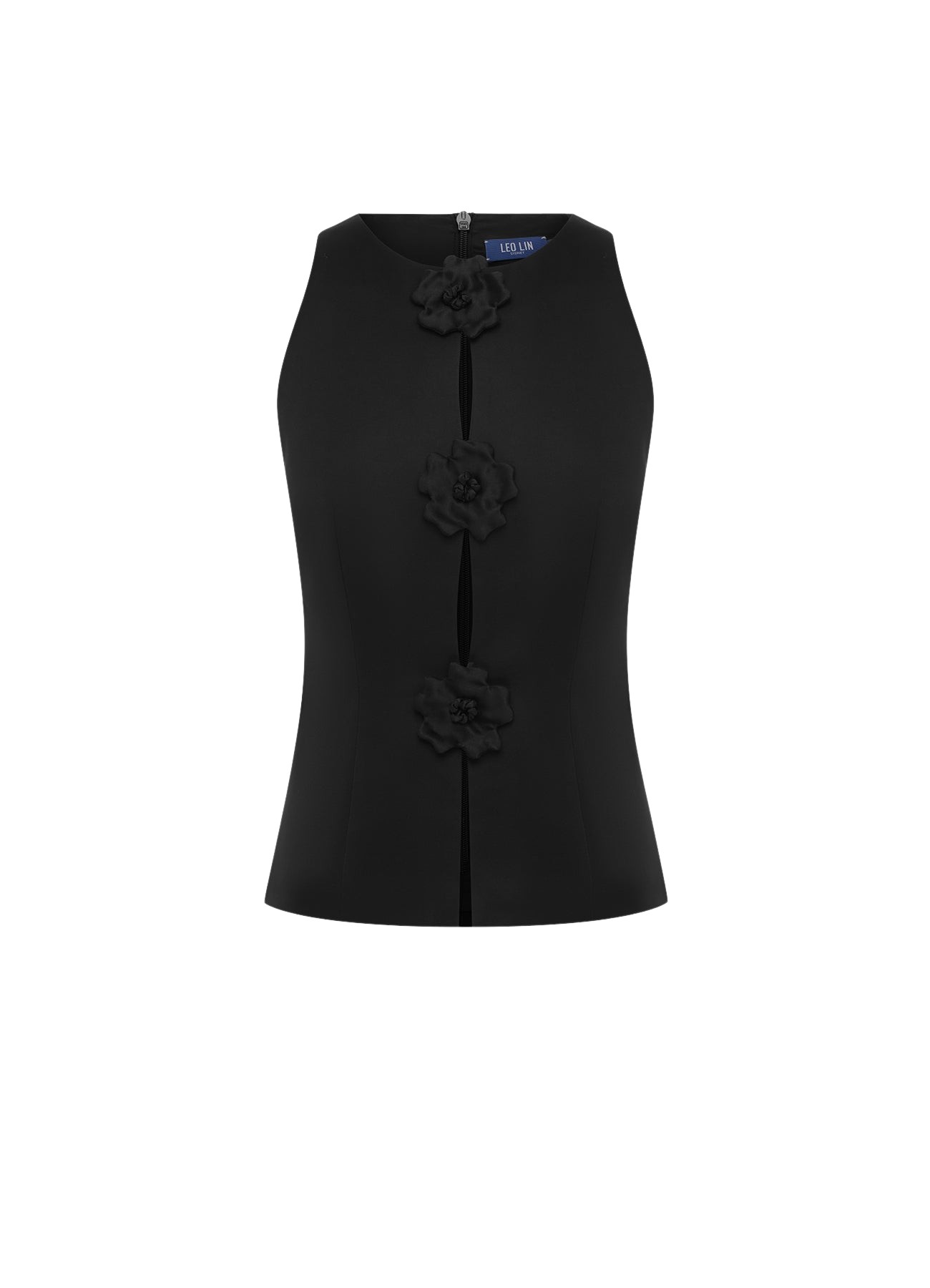 Leo Lin Amelia Petal Top – Ebony