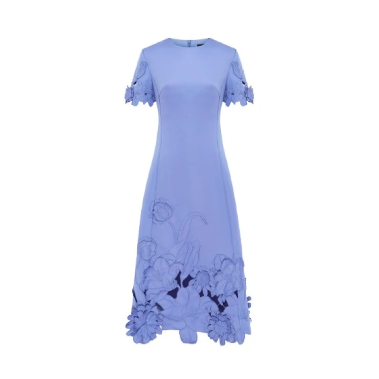 Leo Lin purple one-shoulder gown – floor-length crepe cady dress with fitted silhouette and minimalist design.