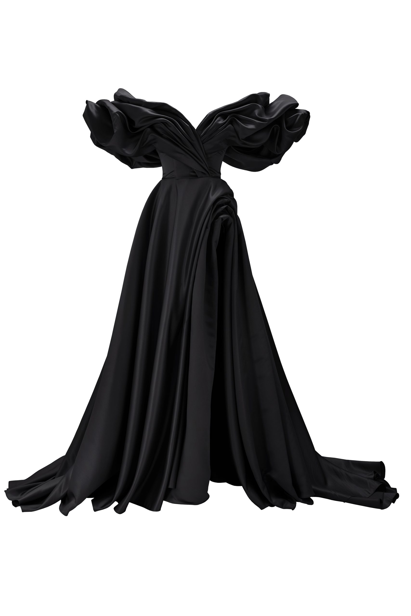 Monetre Volume sculpted dress in black