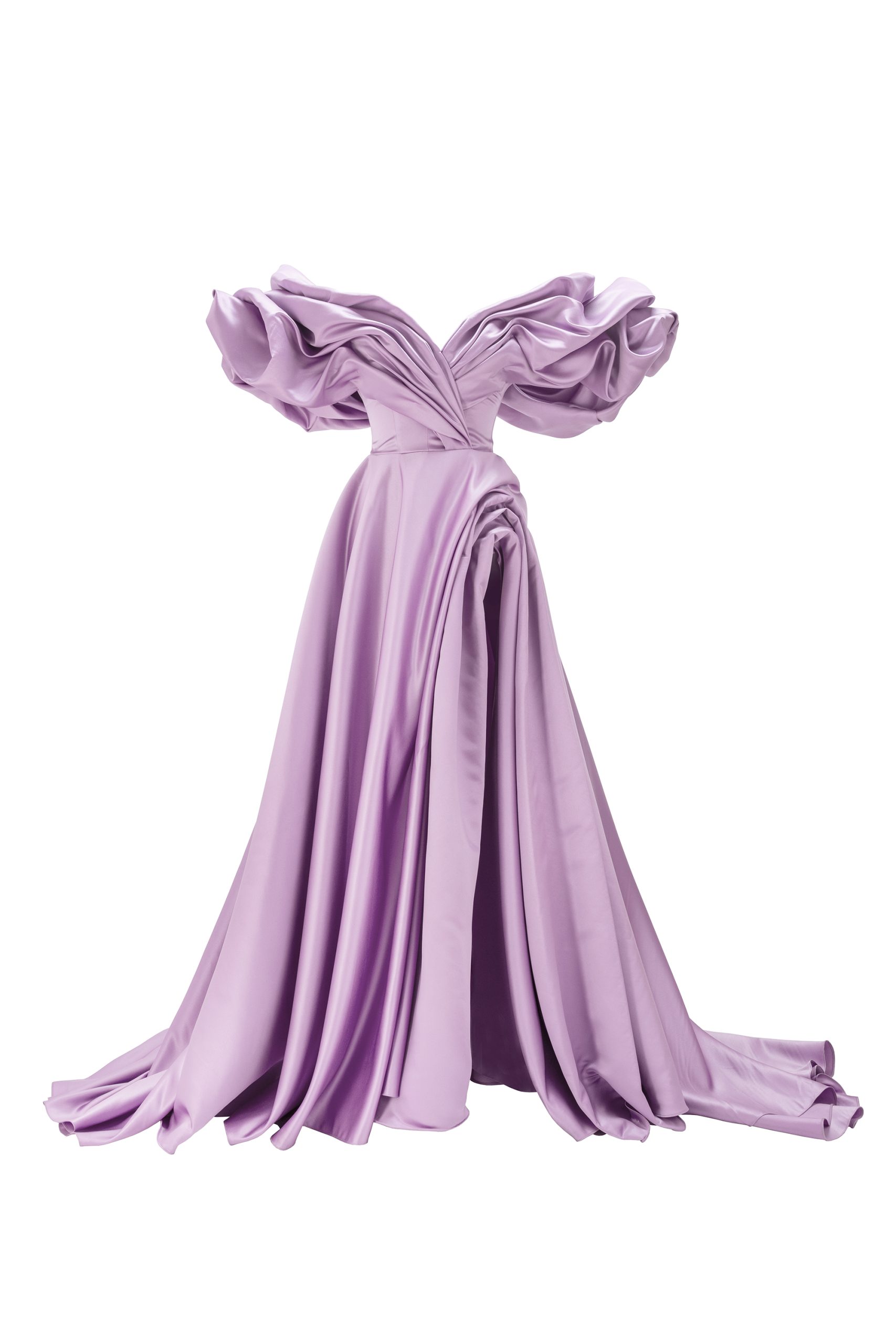 Monetre Volume sculpted dress in lavender