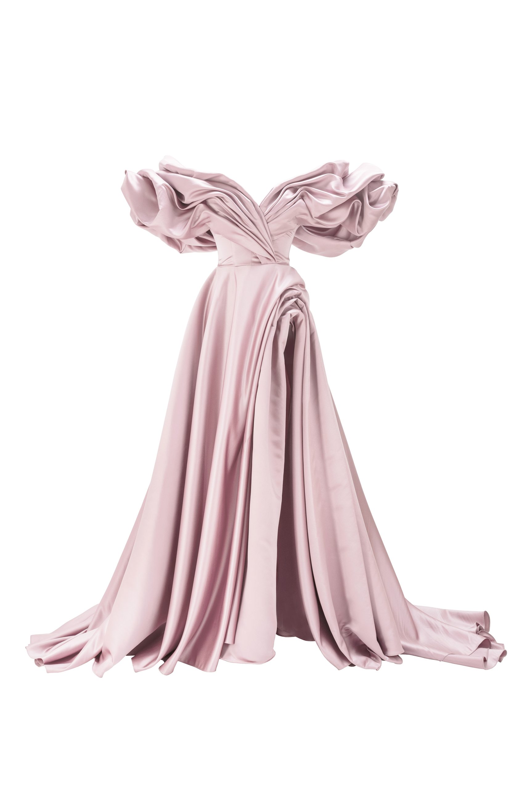 Monetre Volume sculpted dress in pink powder