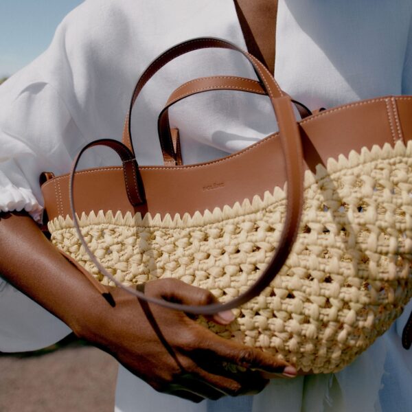 Polene Cyme Mini Edition Raffia Bag, view 3