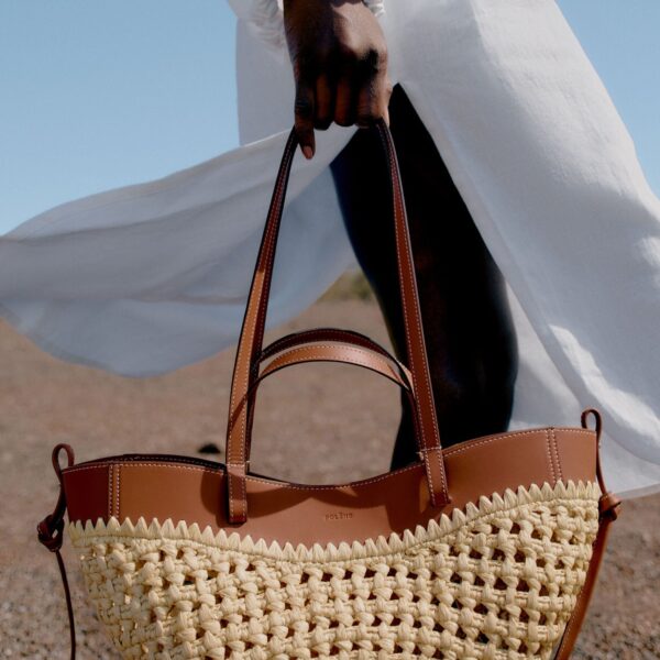 Polene Cyme Mini Edition Raffia Bag, view 4