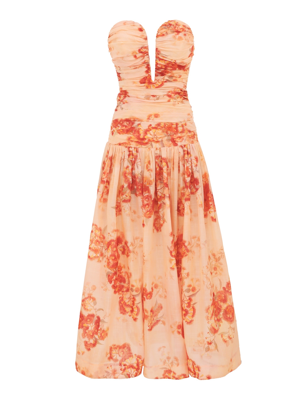 Zimmermann Cascadian Strapless Midi Dress