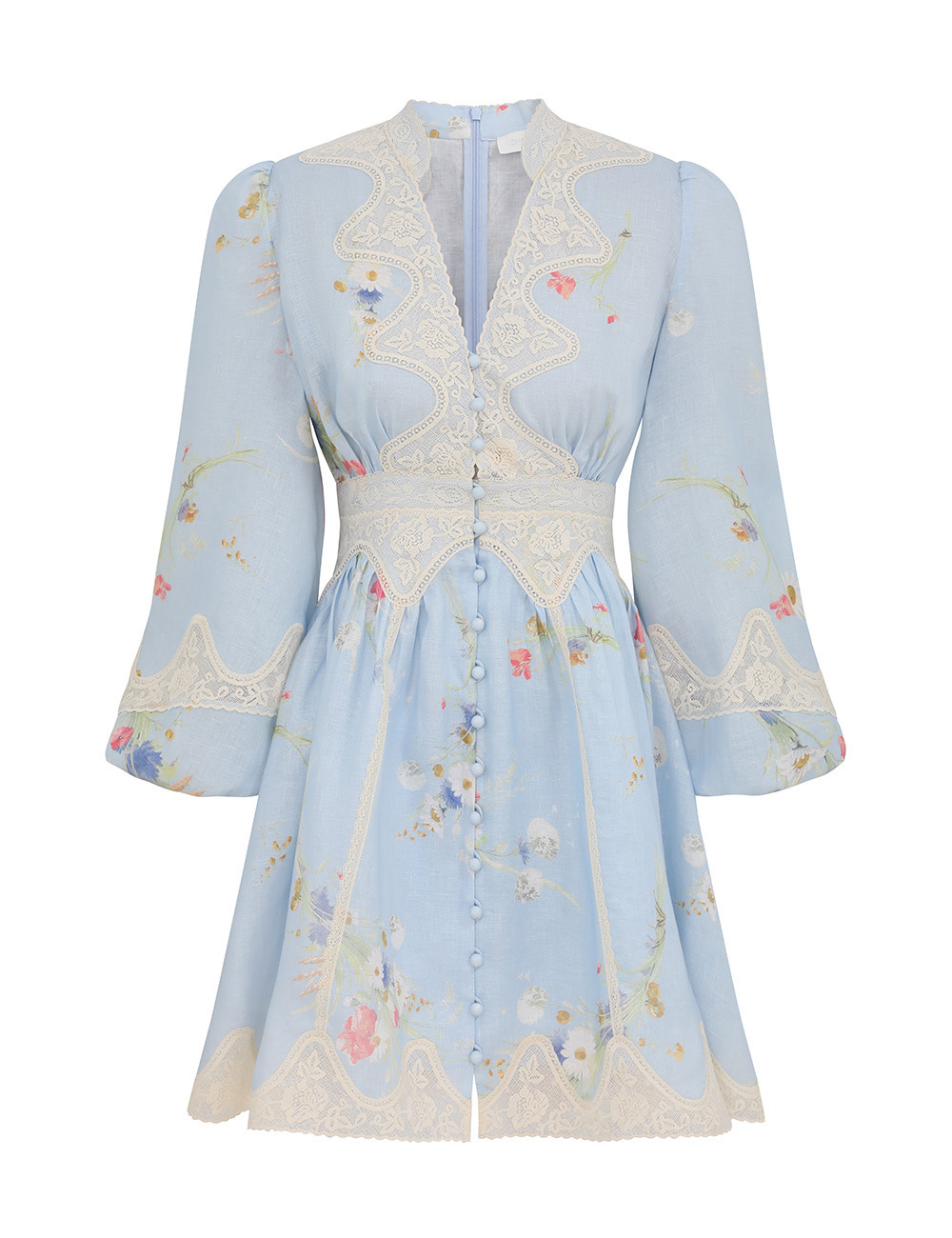 Zimmermann Lucky Lace Plunge Mini Dress