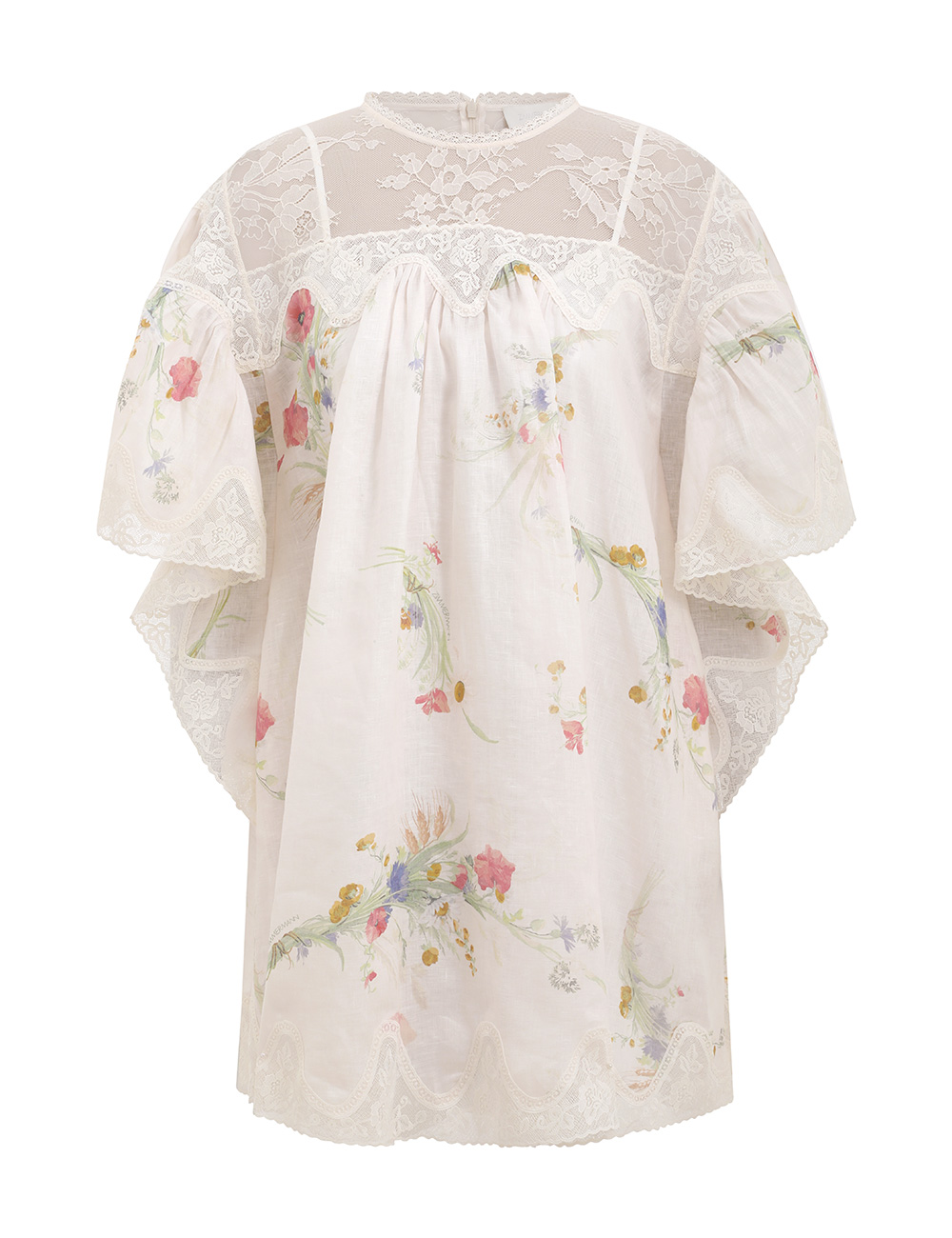Zimmermann Lucky Lace Trim Mini Dress