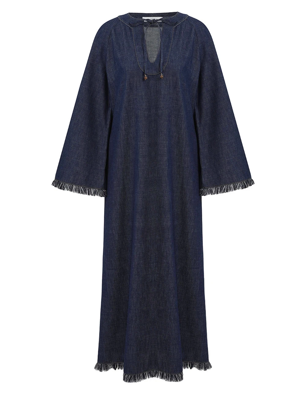 Zimmermann Rhiannon Fringe Denim Midi Zimmermann dress
