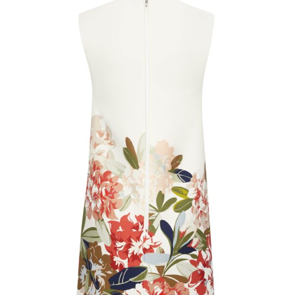 the Ani Dress features this season’s Sicily-inspired floral motif. The dress is designed with a clean
