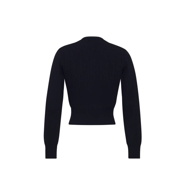 crafted in our signature compact jacquard. Designed with a fitted bodice and delicate stitching