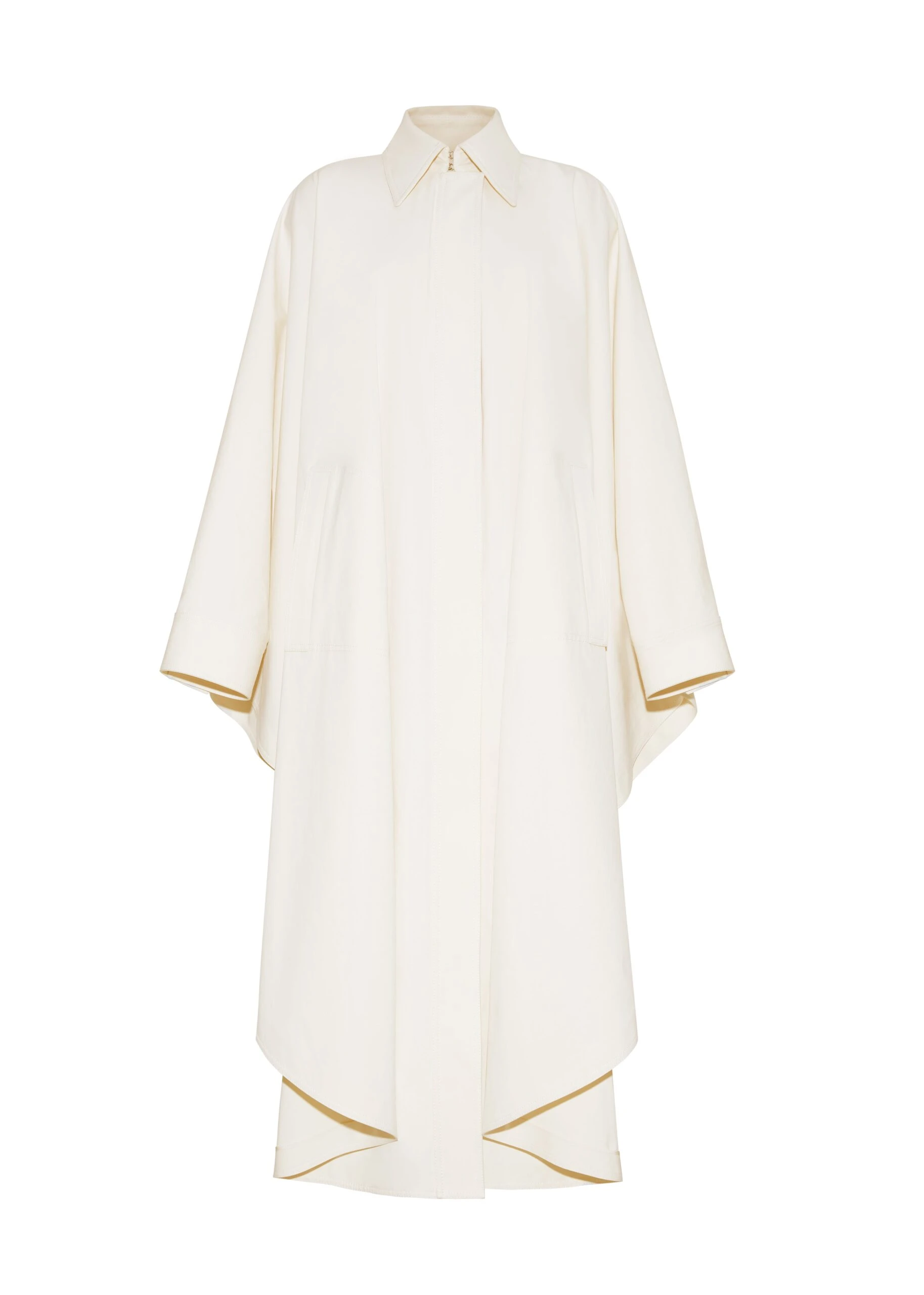 Adam Lippes Langston poncho Image of Model facing front