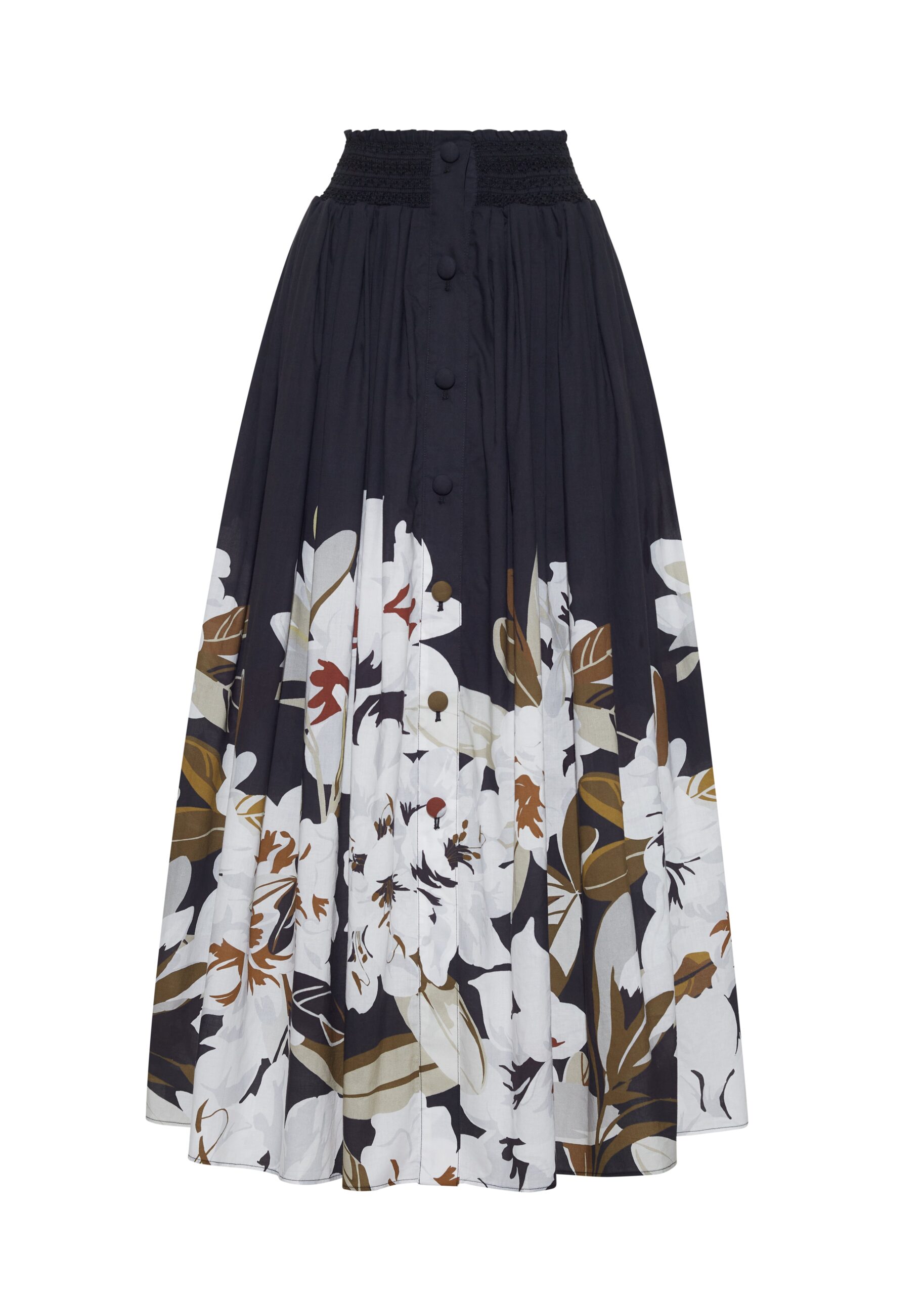 Adam Lippes Lovisa skirt Image of model facing front in the Lovisa Skirt