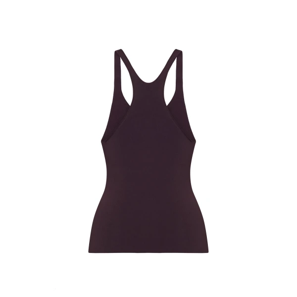 the Lumii Tank is crafted from luxurious knitted viscose. Clean lines and athletic-inspired straps make it a versatile piece for layering or wearing alone.